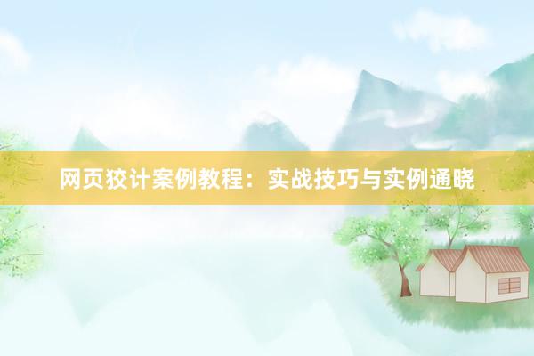 网页狡计案例教程：实战技巧与实例通晓